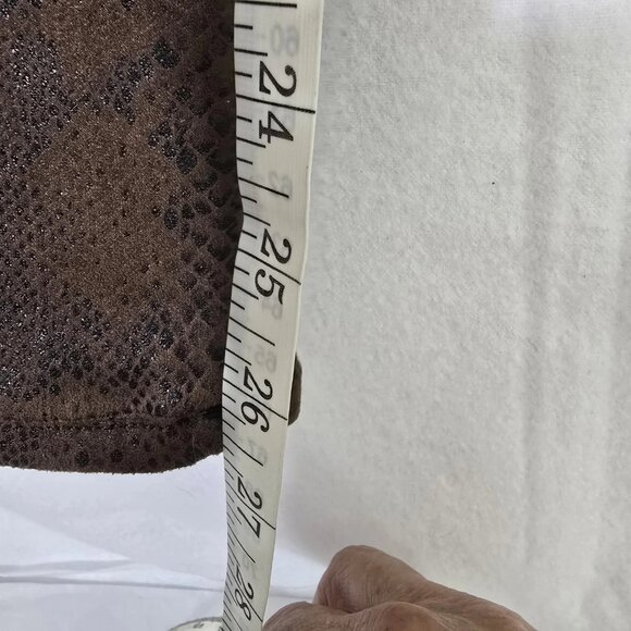 7FAM (7 For All Mankind) Choc Brown Snakeskin Skinny Jeans Sz 26 Amazing Stretch - Picture 5 of 8